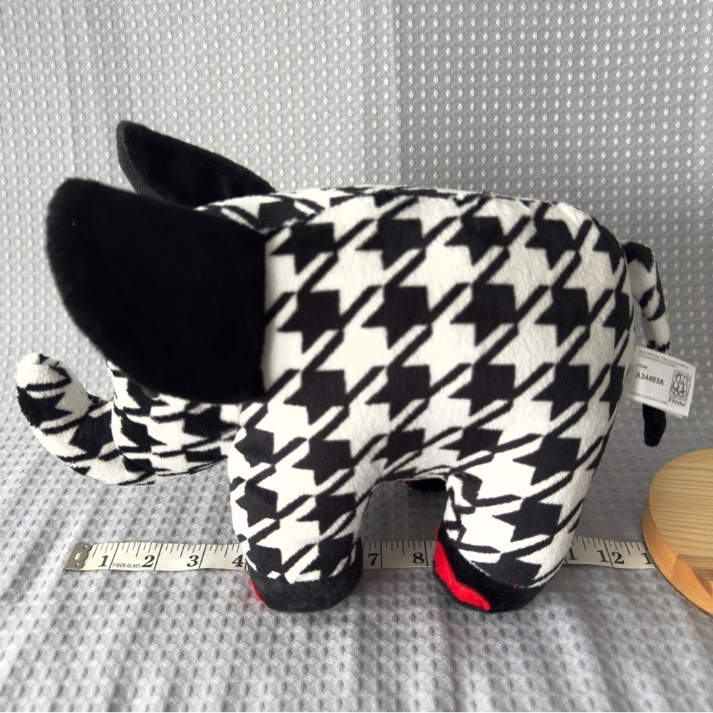 Fiesta Couture 9” Houndstooth Elephant Plush Stuffed Animal Alabama Crimson Tide - Picture 8 of 9